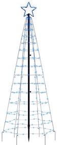 kék LED karácsonyfa tüskékkel 220 LED 180 cm