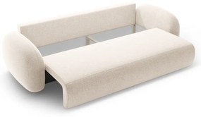 Krémszínű zsenília kinyitható-tárolóhelyes kanapé 262 cm Tonale – Cosmopolitan Design