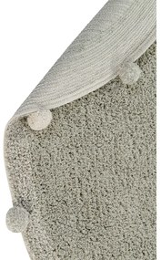 Világoszöld mosható kézi szövésű pamut gyerek szőnyeg ø120 cm Bubbly Olive – Lorena Canals