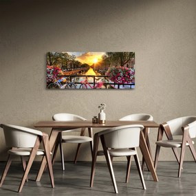Kép - Napkelte Amszterdamban (120x50 cm)
