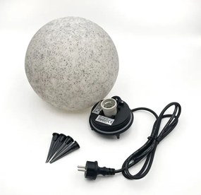 Kültéri dekoratív lámpatest LUMISTONE 1xE27/15W/230V IP65 Ø 25 cm