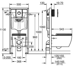 GROHE 103846SH00 - 5 az 1-ben szett SOLIDO 1,13 m kerámia/fehér