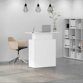Recepciós pult fehér 100x40x104 cm szerelt fa