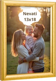 Képkeret 13x18 arany, üveg portré univerzális