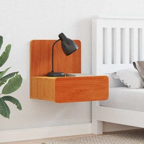 Éjjeli asztal 2 pcs Viaszbarna 44 x 32.5 x 40 cm Tömör fenyőfa