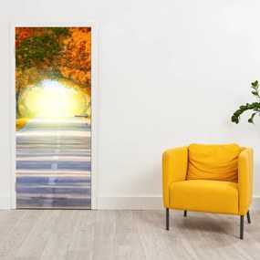Fotótapéta ajtóra - Fából készült kapu (95x205cm)