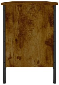 füstös tölgy színű szerelt fa cipősszekrény 100x35x50 cm