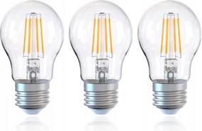 3xLED Izzó E27 6 W 600 lm Meleg fehér Led izzó szett Tompítható