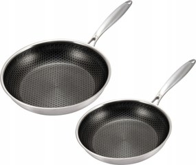 2 Db Mg Home Maestro Acél Serpenyő Szett 24/28 CM Minden Típusú Tűzhelyhez