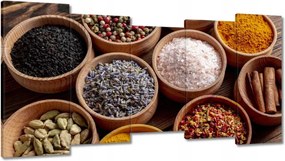 Vászonkép 150x80 Só Ánizs Fahéj kurkuma