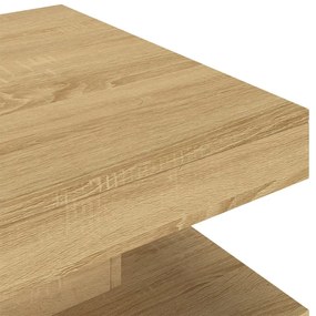 Világosbarna MDF dohányzóasztal 60 x 60 x 35 cm