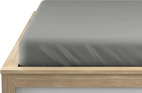 Jersey gumis lepedő lycrával, szürke, 180 x 200 cm