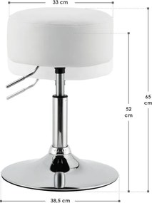 Taburet Tonia magasságban állítható fehér