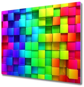 Üveg vágódeszka színes dobozok 60x52 cm