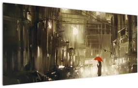 Kép - Nő egy esős éjszakán (120x50 cm)