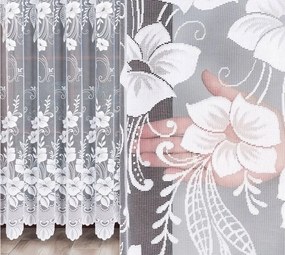 Jacquard függöny kész minta 01841, 200x200cm egyenes virágos (szegélyekkel)