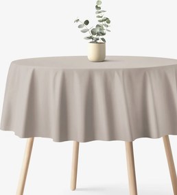 Goldea kör alakú pamut terítő - szürkésbarna Ø 150 cm