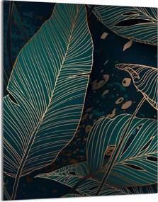 Üveg Vágódeszka 40x52 Levelek a Konyhába