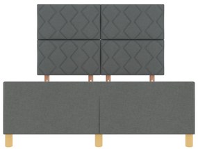 Sötétszürke Ágykeret 160x200 cm Szövet
