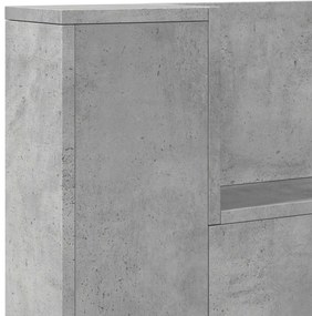 Fejtámla polcokkal Beton Szürke 180 x 16,5 x 103,5 cm Faanyag