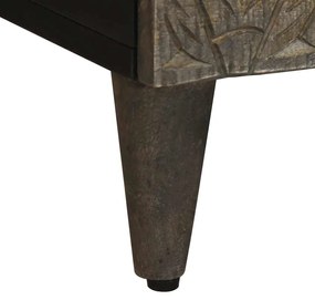 világosszürke tömör mangófa TV-szekrény70x33,5x46 cm