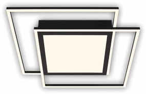 Brilo - LED mennyezeti lámpatest 2xLED/16W/230V + LED/19W 51,5x51,5 cm fekete