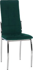 Szék, smaragd Velvet szövet/fém, ADORA NEW