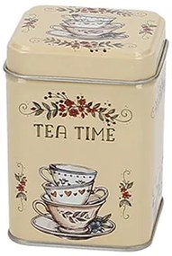 Fémdoboz 60x60x80mm,50g Tea Time