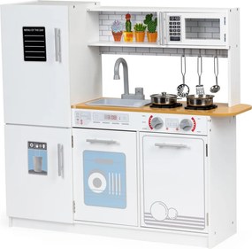 Fa gyerekkonyha fényekkel edényekkel