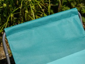 Összecsukható tengerparti napozóágy SAND, zöld csíkos