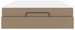 Ágykeret matracmal Cappuccino 140 x 200 cm Műbőr