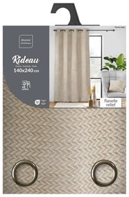 Bézs mikroflanel függöny 140x240 cm Flanela – douceur d'intérieur
