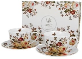 Porceláncsésze+alj, 300ml, 2 személyes,dobozban, Zahra