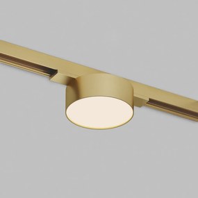 DK/EU-5761-SB Shine Track light, FLOW 3000 series, D74*H28, LED, 48V DC, 6W, RA≥90, 3000K, IP20, satin brass color, aluminum — DK/EU-5761-SB