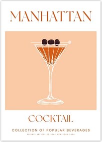 Poszterek 50x70 Ital Manhattan Alkoholos koktél