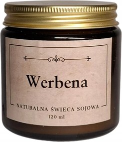 Illatos szójagyertya 120 ml Verbéna kanóc kézzel készített