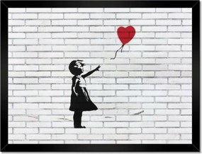 Poszterek keretben 40x30 Banksy Lány Léggömb