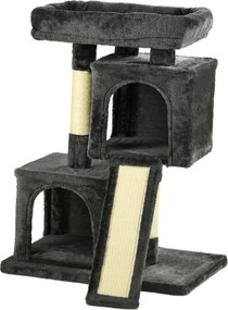 PawHut 83 cm-es macskafánk: Kicsi macska kaparófa, sisal oszlopokkal, macskafák, macska mászófa, macskabútor játszófa kiscicák számára | Aosom