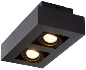 Lucide 09119/11/30 - XIRAX LED spotlámpa 2xGU10/5W/230V fekete