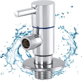 Csapszelep Sarokcsap Kerámia Fejű Mosdóhoz 1/2 x 3/8 Króm