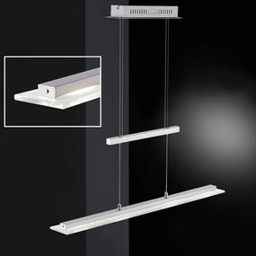 Ezüstszínű fém LED függőlámpa Tenso – Fischer &amp; Honsel