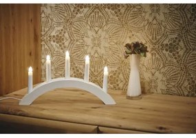 Karácsonyi gyertyatartó 5xE10/15W/230V fehér