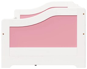 Napozóágy 3 fiókkal matrac nélkül IRUN Fehér&amp;Rózsaszín 90x200cm