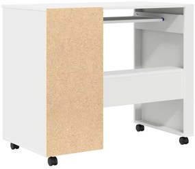 Fehér Íróasztal Fiókokkal Fehér MDF, Forgácslap Szabványos Fiókok