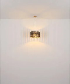 Globo 80040246 Fali spotlámpa, fém fa megjelenésű, füstszínű K5 kristályok, HxSzxM: 330x90x150mm, 2x E14 40W 230V izzók nélkül