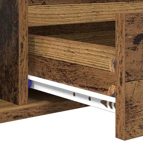 Dohányzóasztal with Drawer Régi fa 90 x 49 x 45 cm Faanyag