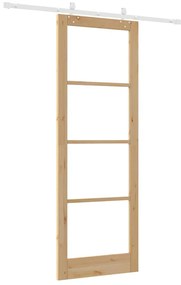 Csúszóajtó Barna 83 x 232 cm Fa és fém