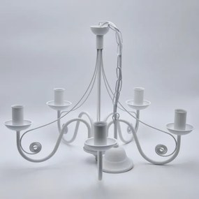 Csillár láncon DONATO 5xE14/40W/230V fehér