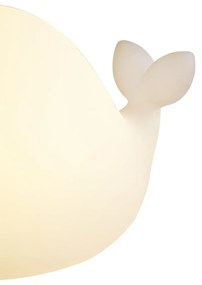 Asztali lámpa fehér 30 cm LED-del, dimmelhető, IP54, újratölthető - Baby Whale