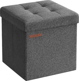 Összecsukható ülőke tárolóval COZY CUBE 30x30 cm, sötétszürke